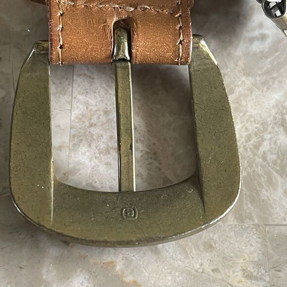 Vintage Women’s Western Small Concho Link Belt~Gold Metal~Southwestern Cowgirl main image 4